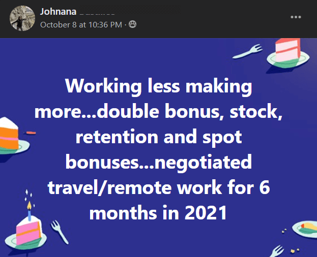 Johnana FB Post