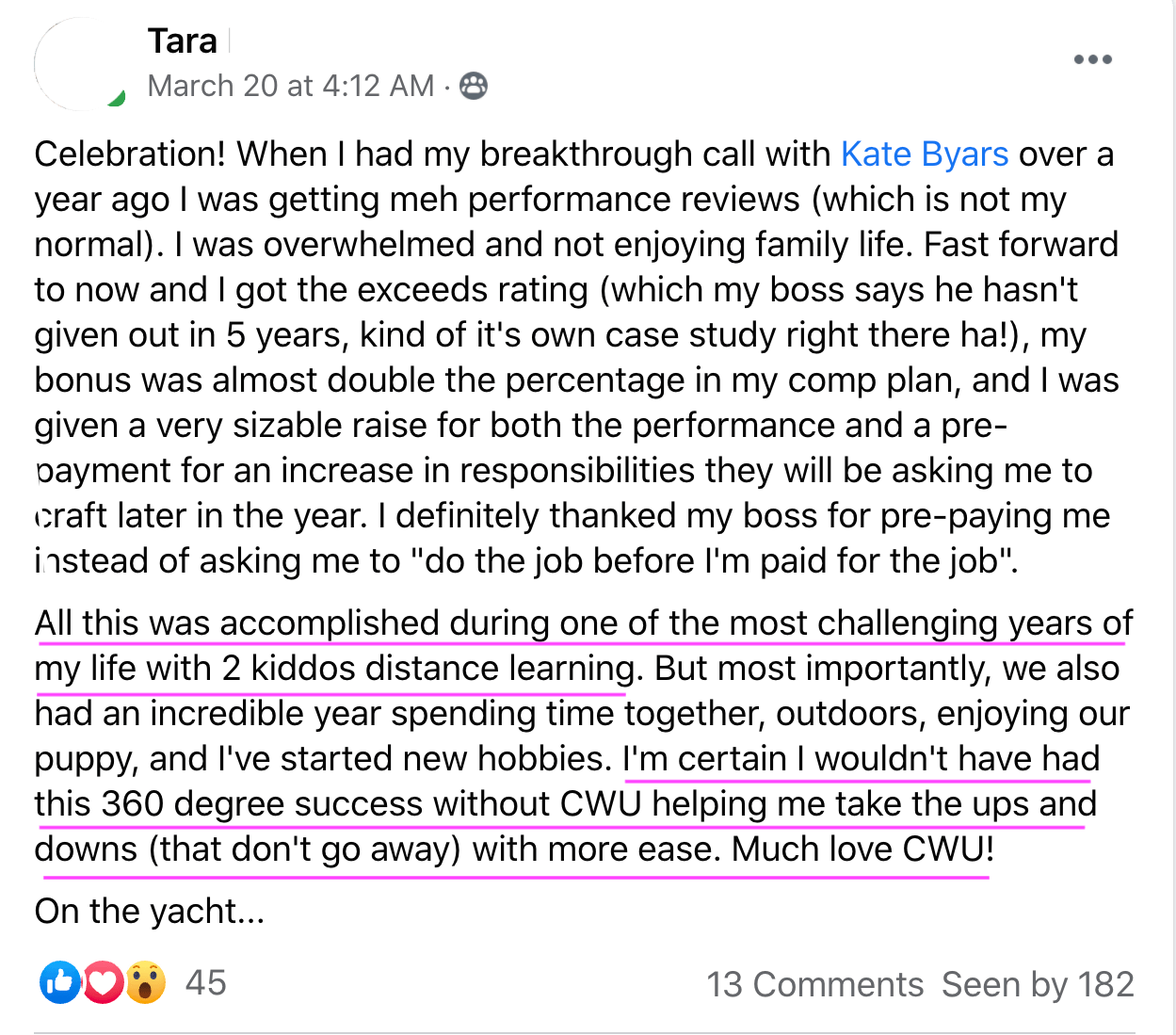 Tara Client Success (Unapproved)